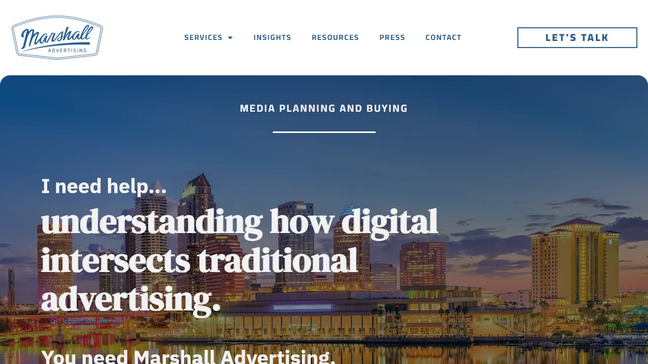 Screenshot of Marshall Advertising