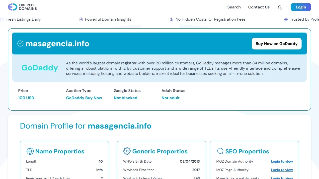 Screenshot of MAS AGENCIA