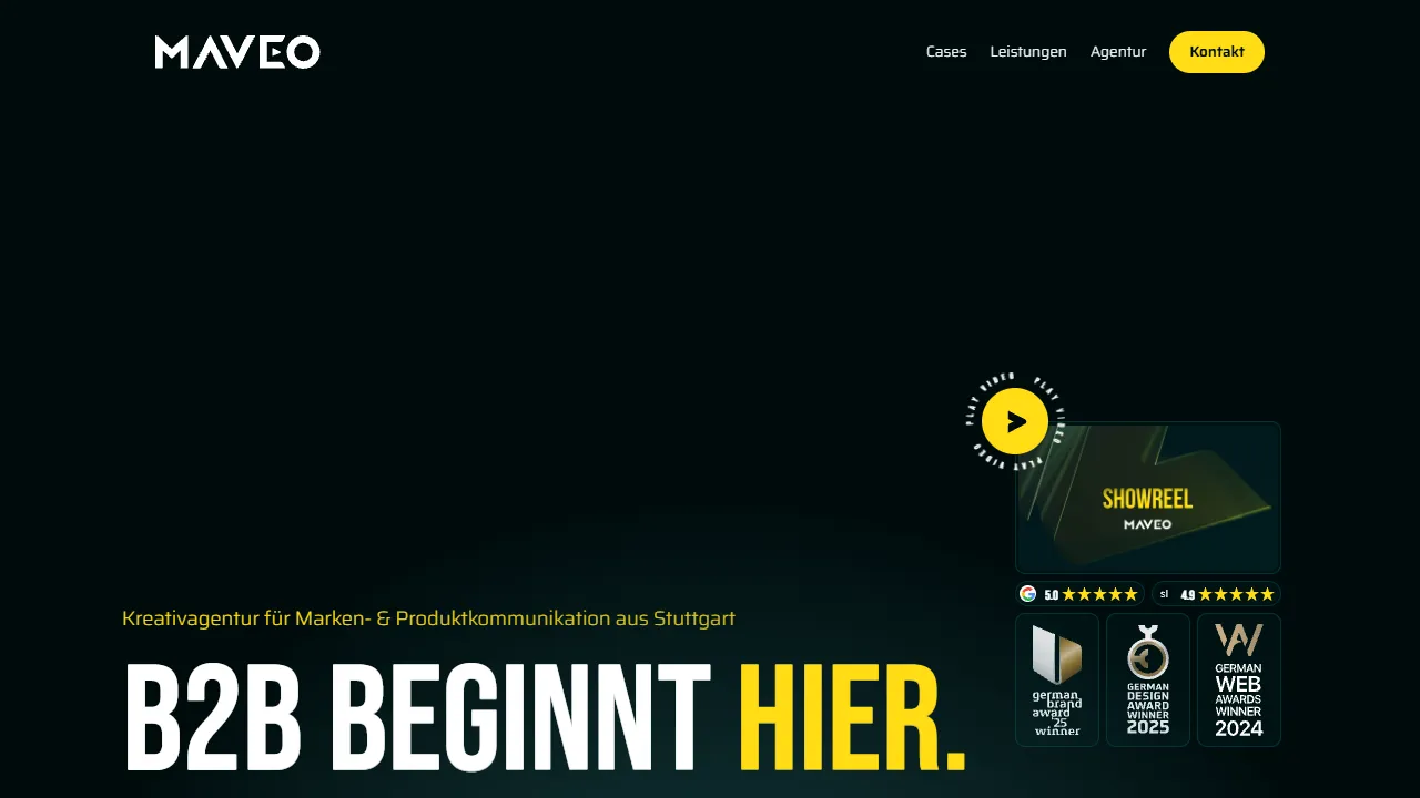 Screenshot of MAVEO GmbH