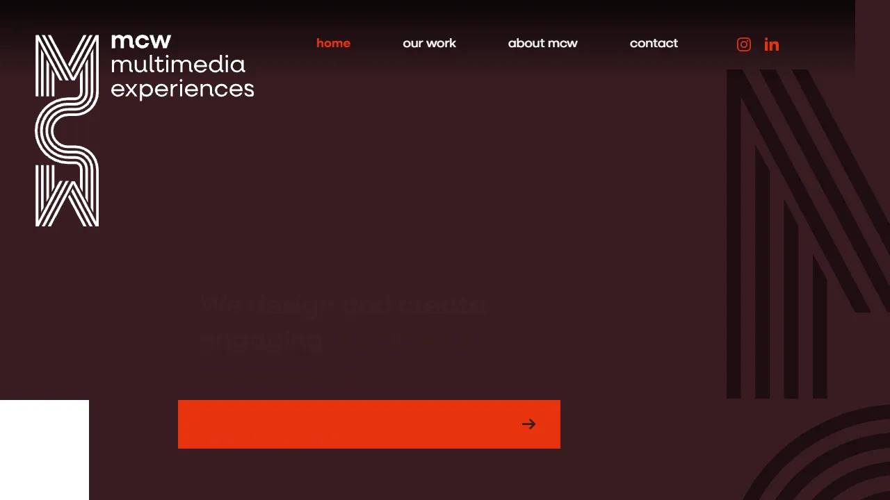 Screenshot of MCW / creative agency