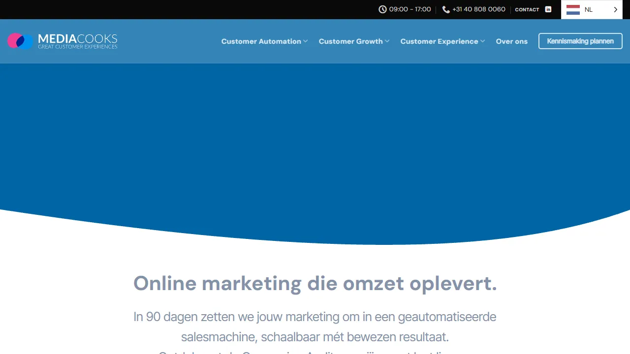 Screenshot of Mediacooks B.V.