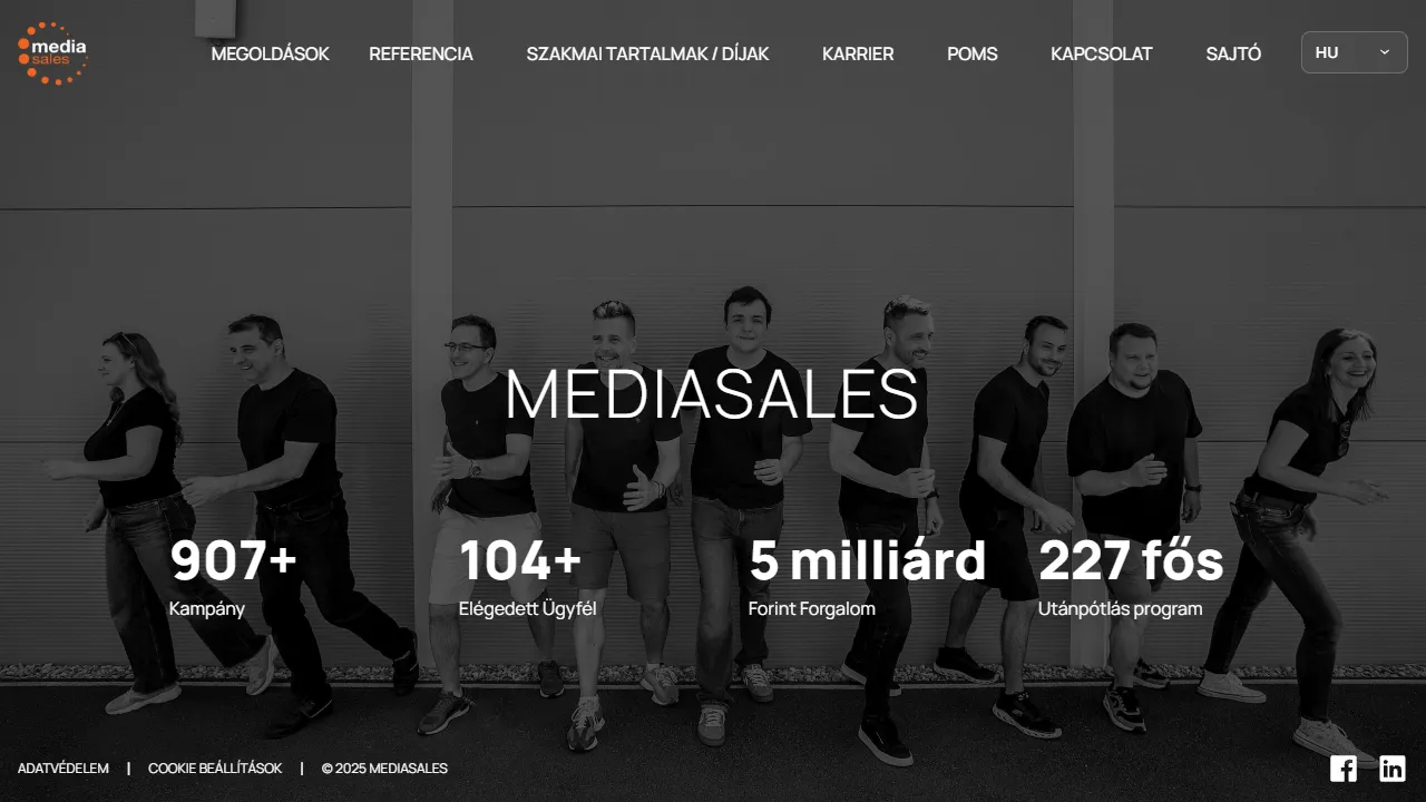 Screenshot of MediaSales Kft.