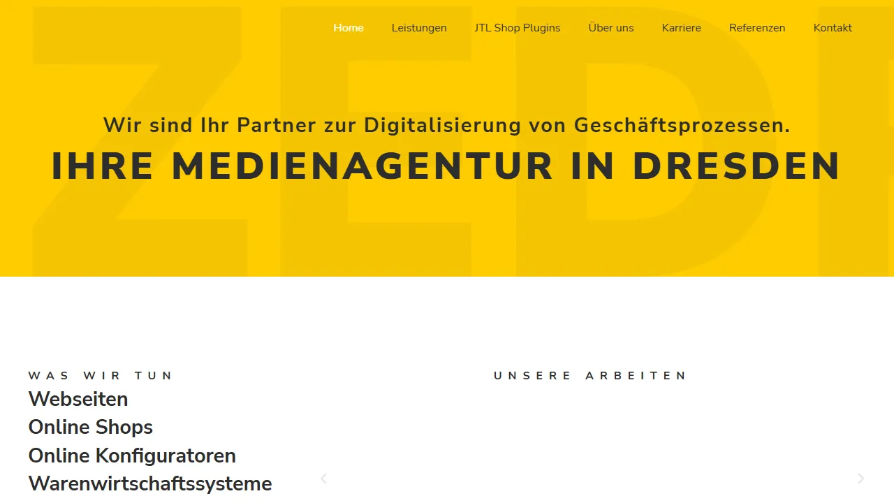 Screenshot of Medienagentur zedrab-design