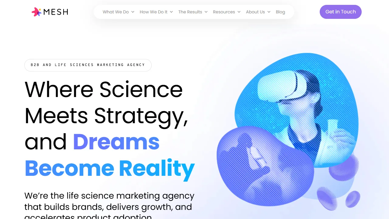 Screenshot of Mesh Interactive Agency