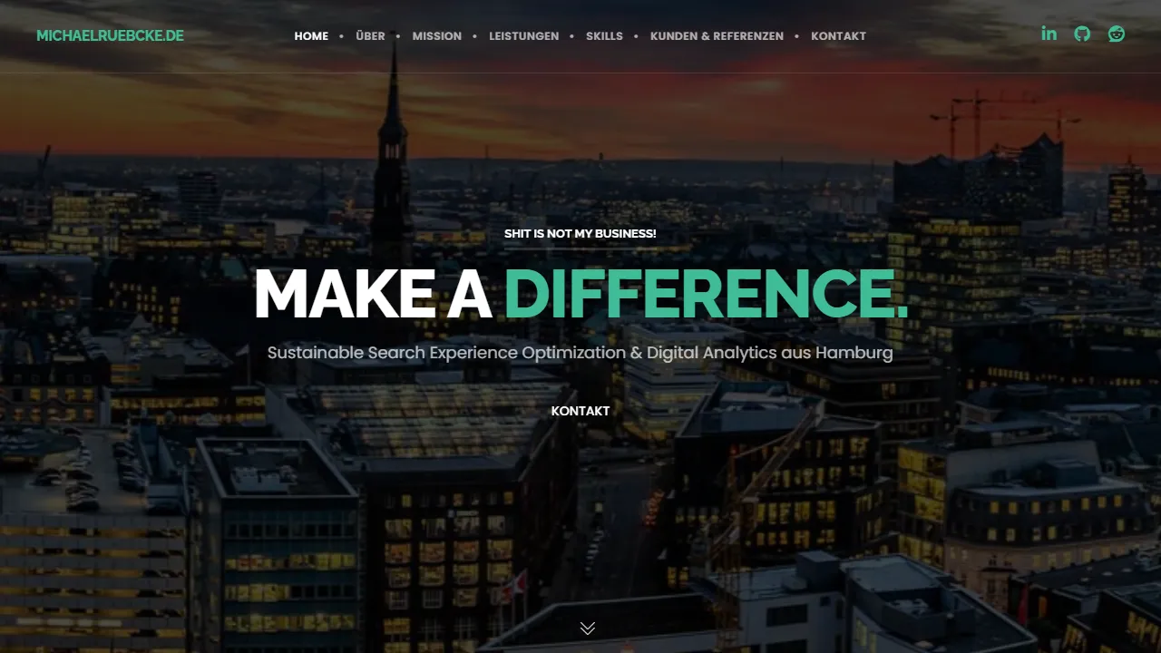 Screenshot of Michael Rübcke