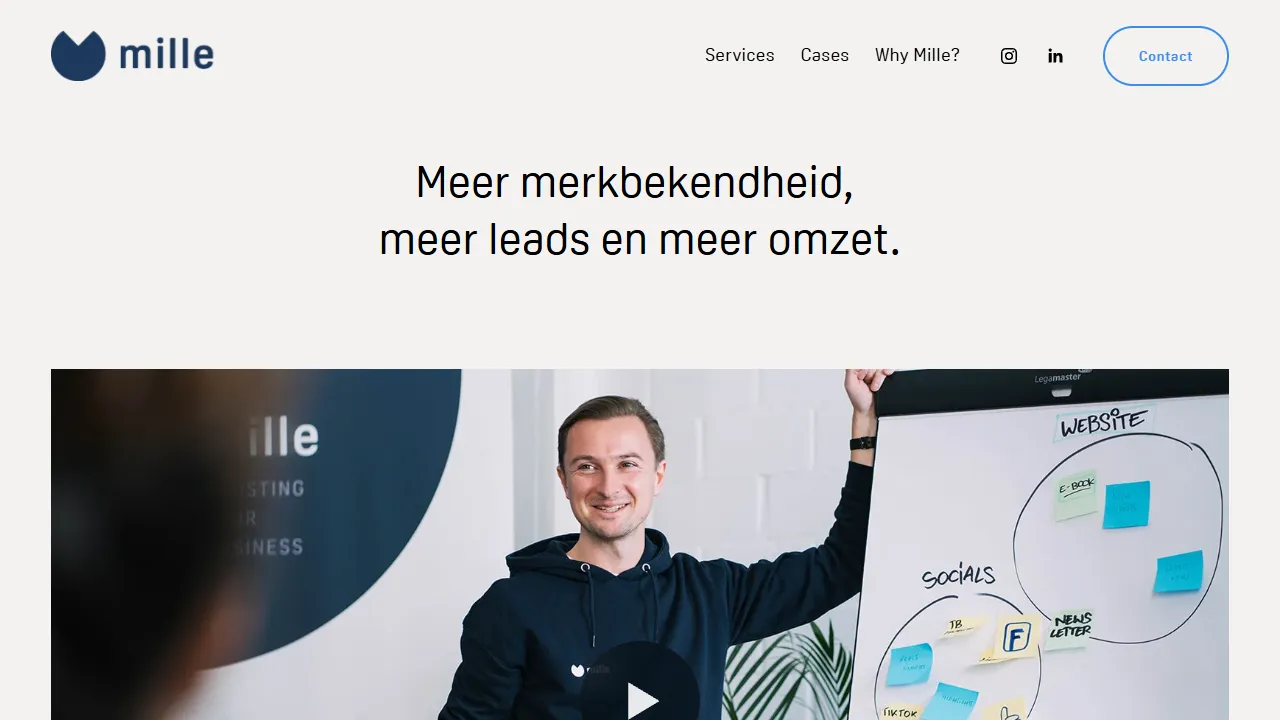 Screenshot of Mille Marketing