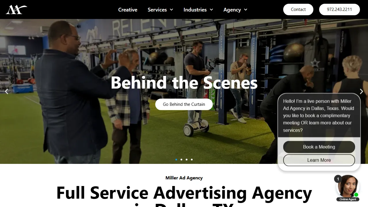 Screenshot of Miller Ad Agency
