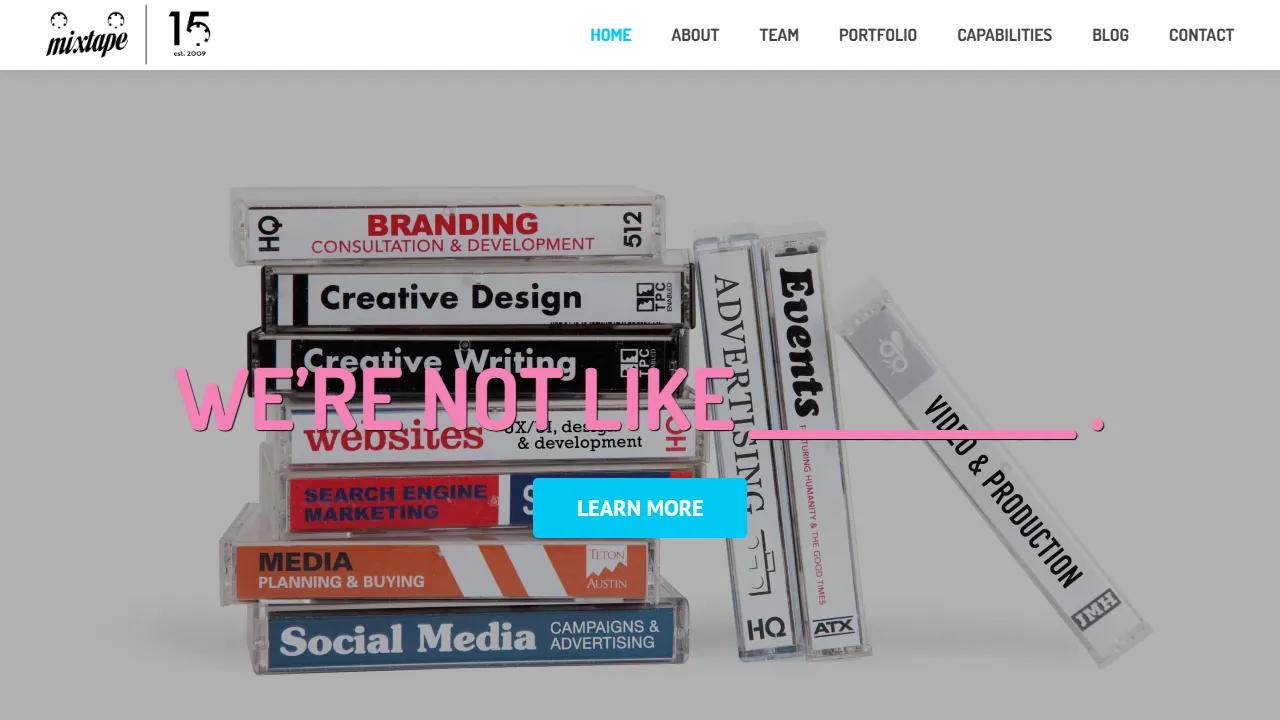 Screenshot of mixtape marketing