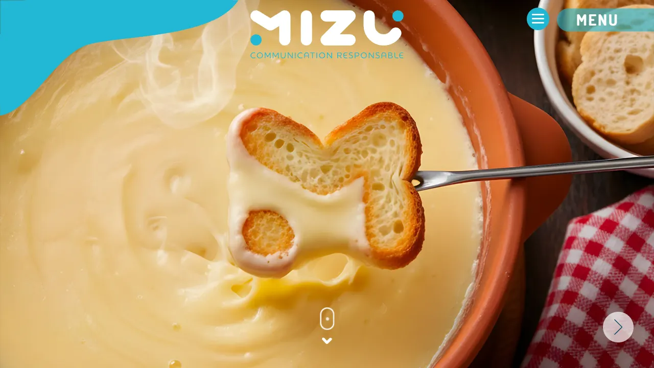 Screenshot of Mizu, agence de communication responsable