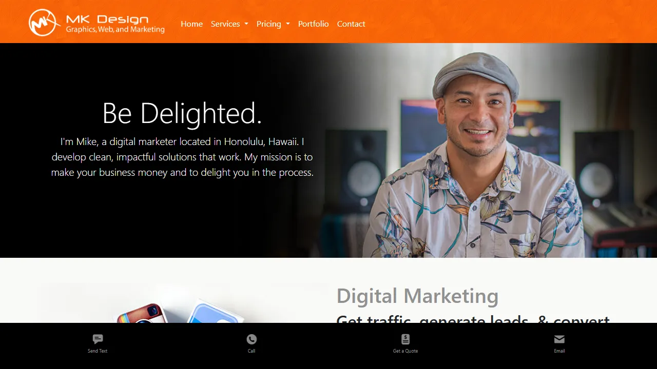 Screenshot of MK Design | Graphics, Web, Marketing