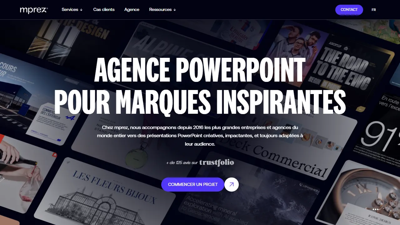 Screenshot of mprez® | Agence PowerPoint Paris