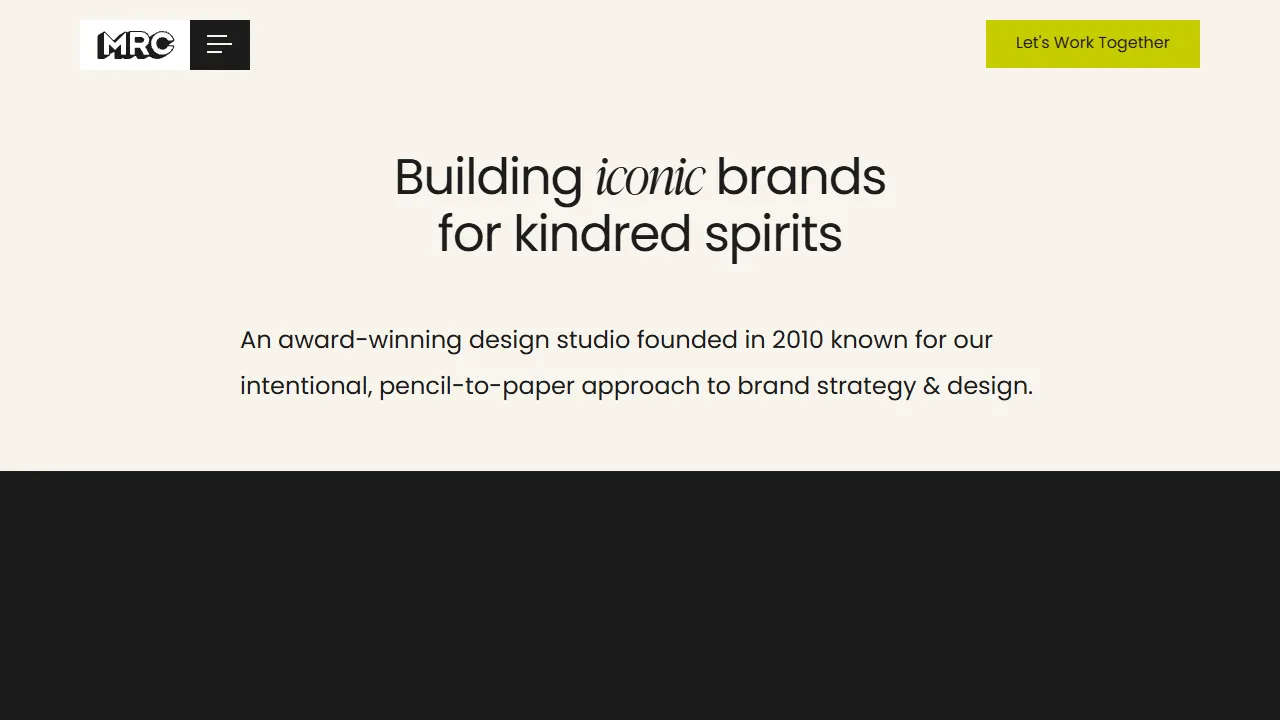 Screenshot of MRC Brand Studio