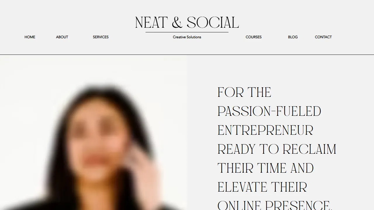 Screenshot of Neat & Social Creative Solutions