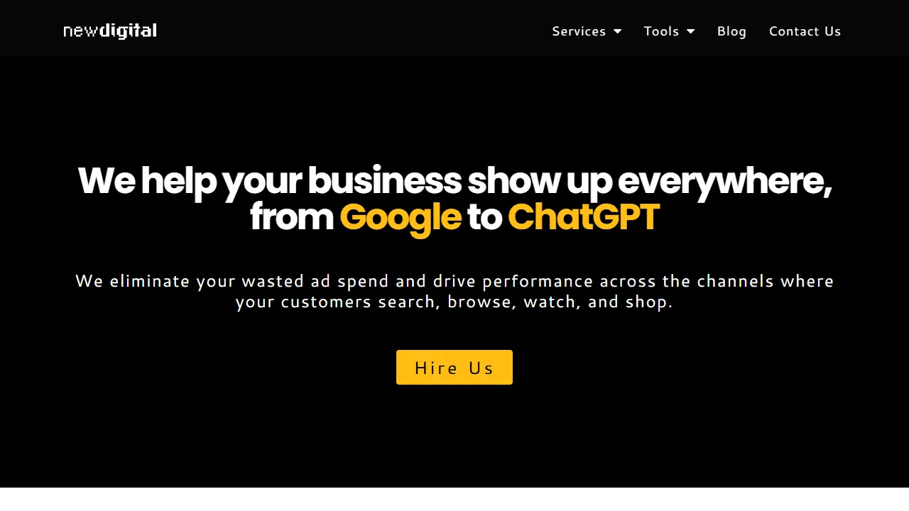 Screenshot of New Digital