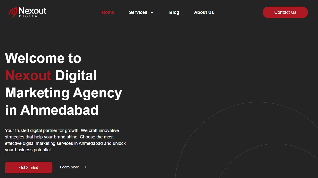 Screenshot of Nexout Digital - Digital Marketing Agency in Ahmedabad