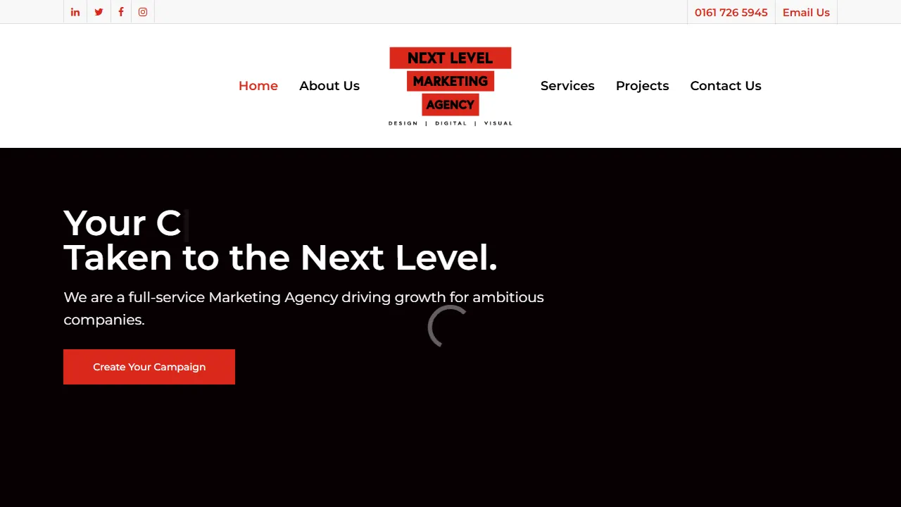 Screenshot of Next Level Marketing Agency Ltd