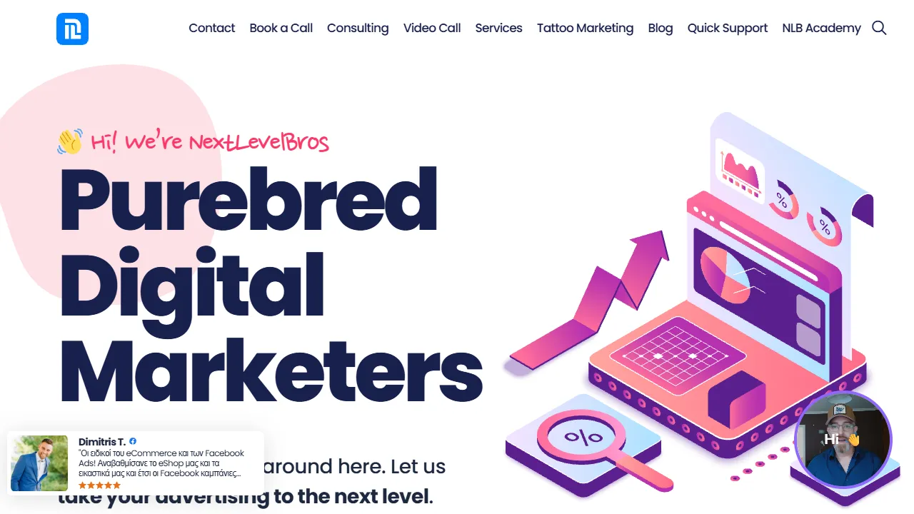 Screenshot of NextLevelBros O.E. | Digital Marketing Agency in Athens Greece