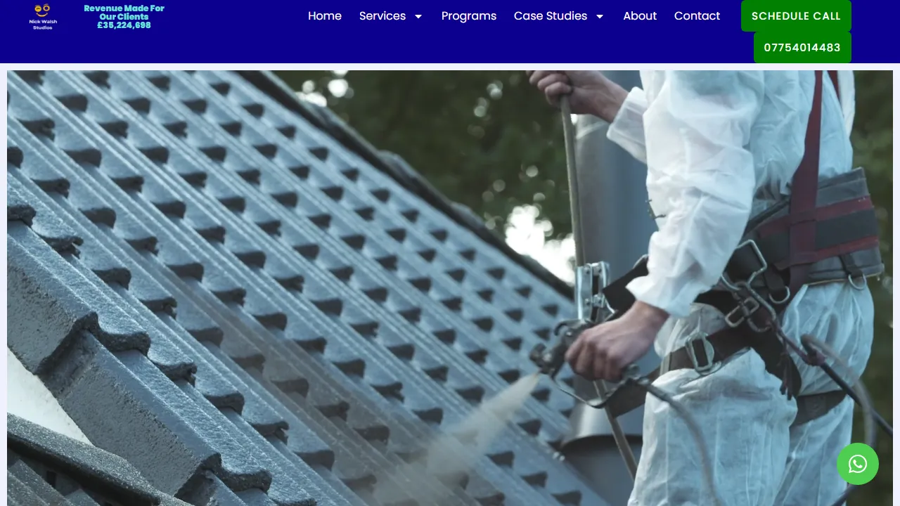 Screenshot of Nick Walsh Home Services Marketing Agency