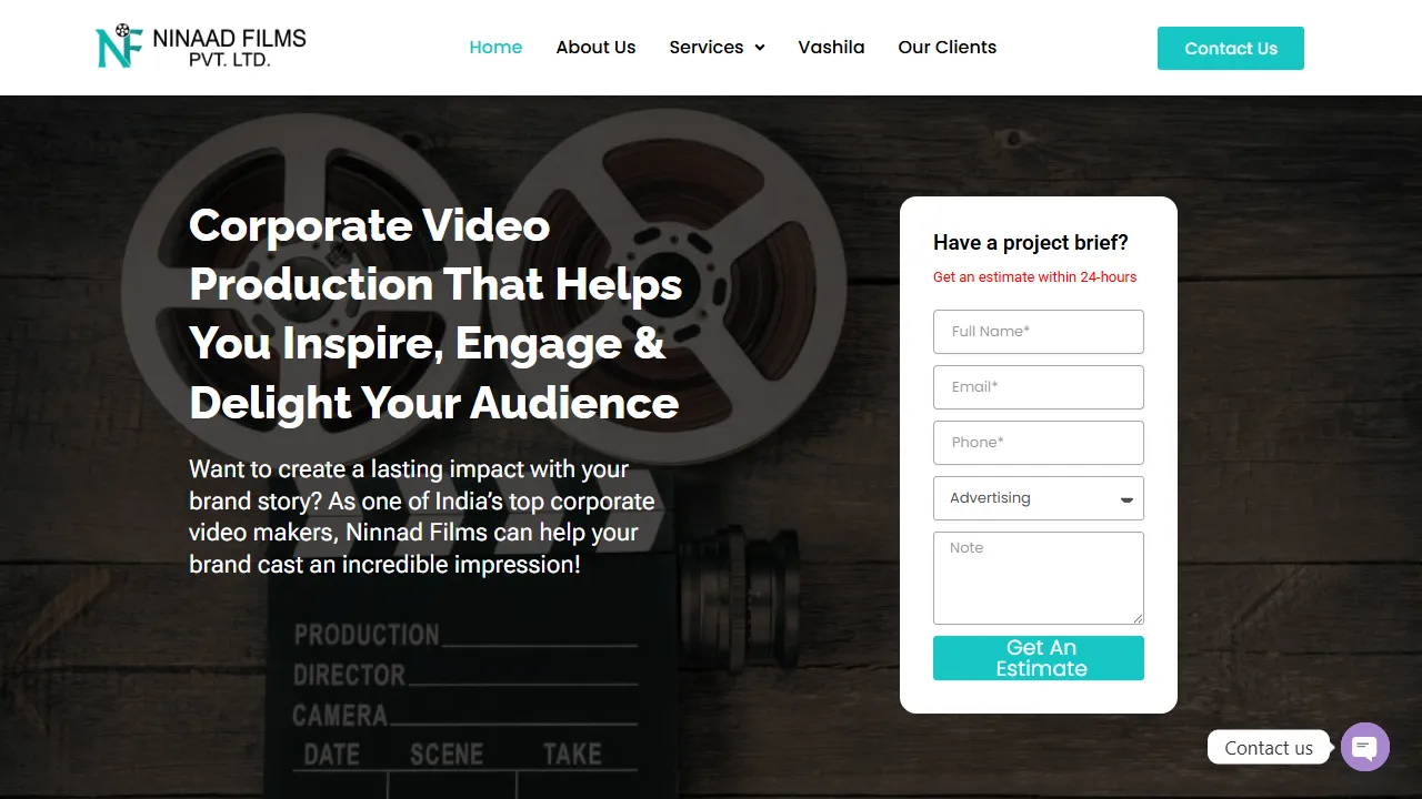Screenshot of Ninaad Films Pvt. Ltd. | Best Video Production | Advertising agency | Social Media Marketing | Pune