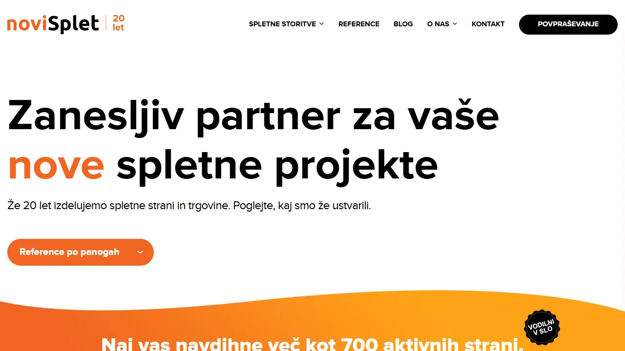 Screenshot of noviSplet.com - agencija za spletne storitve, Atribut d.o.o.