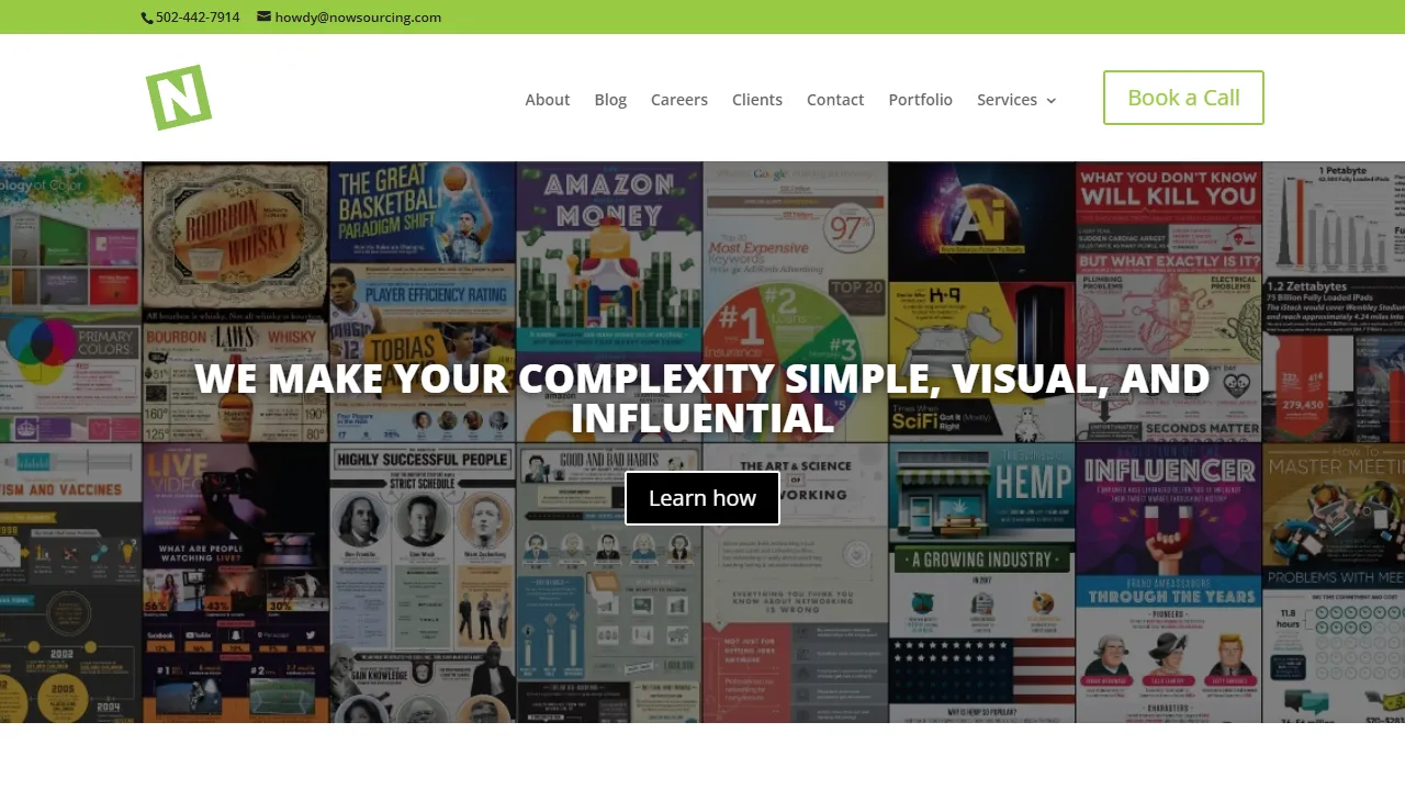 Screenshot of NowSourcing