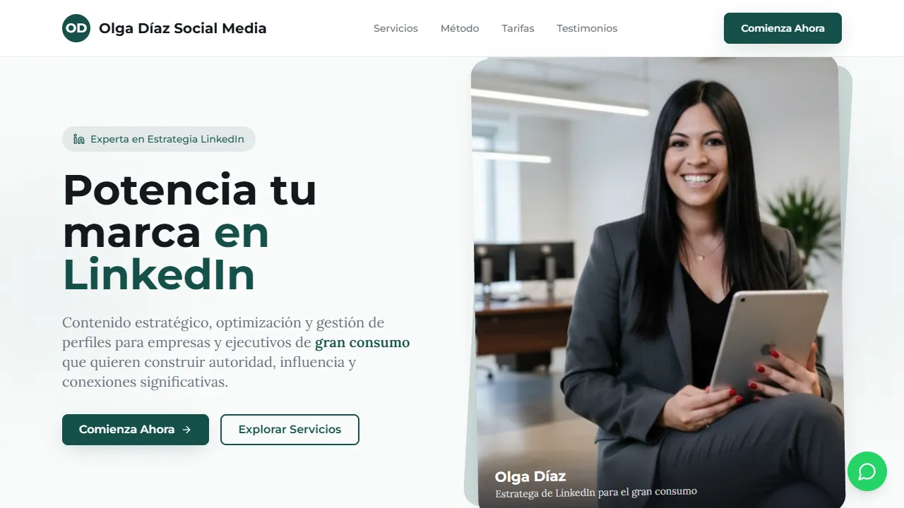 Screenshot of Olga Díaz Social Media