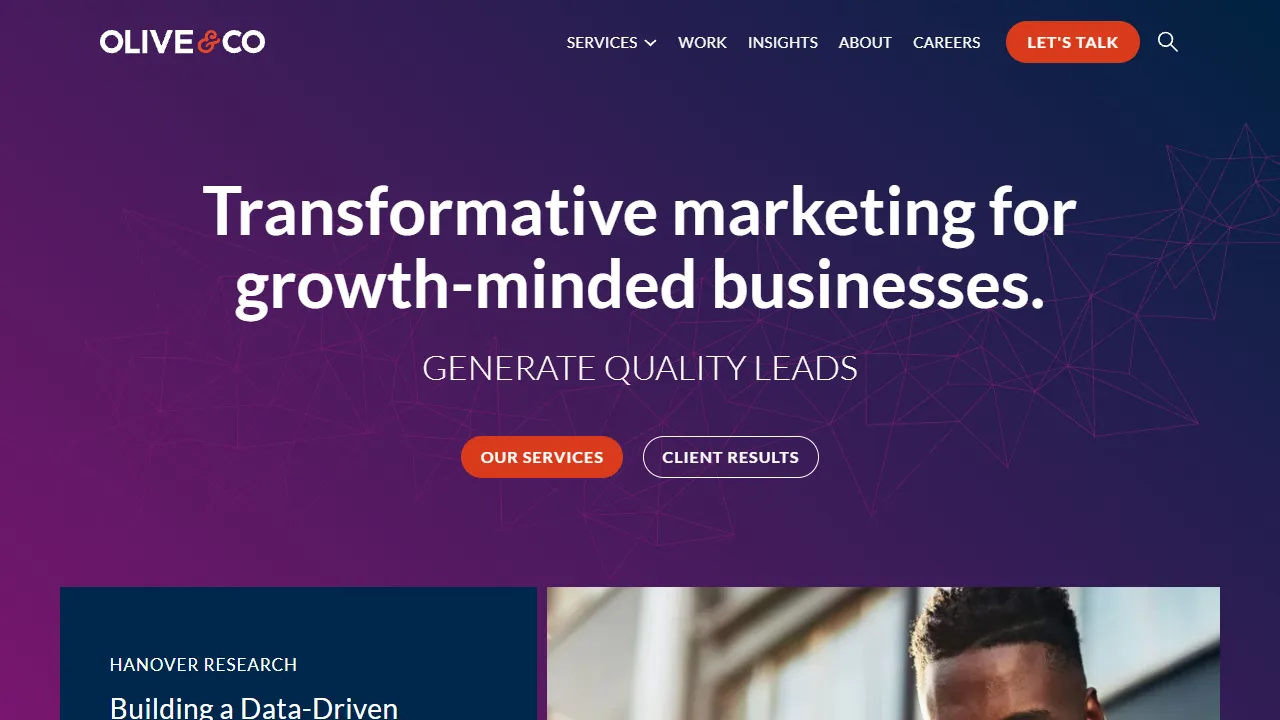 Screenshot of Olive & Company