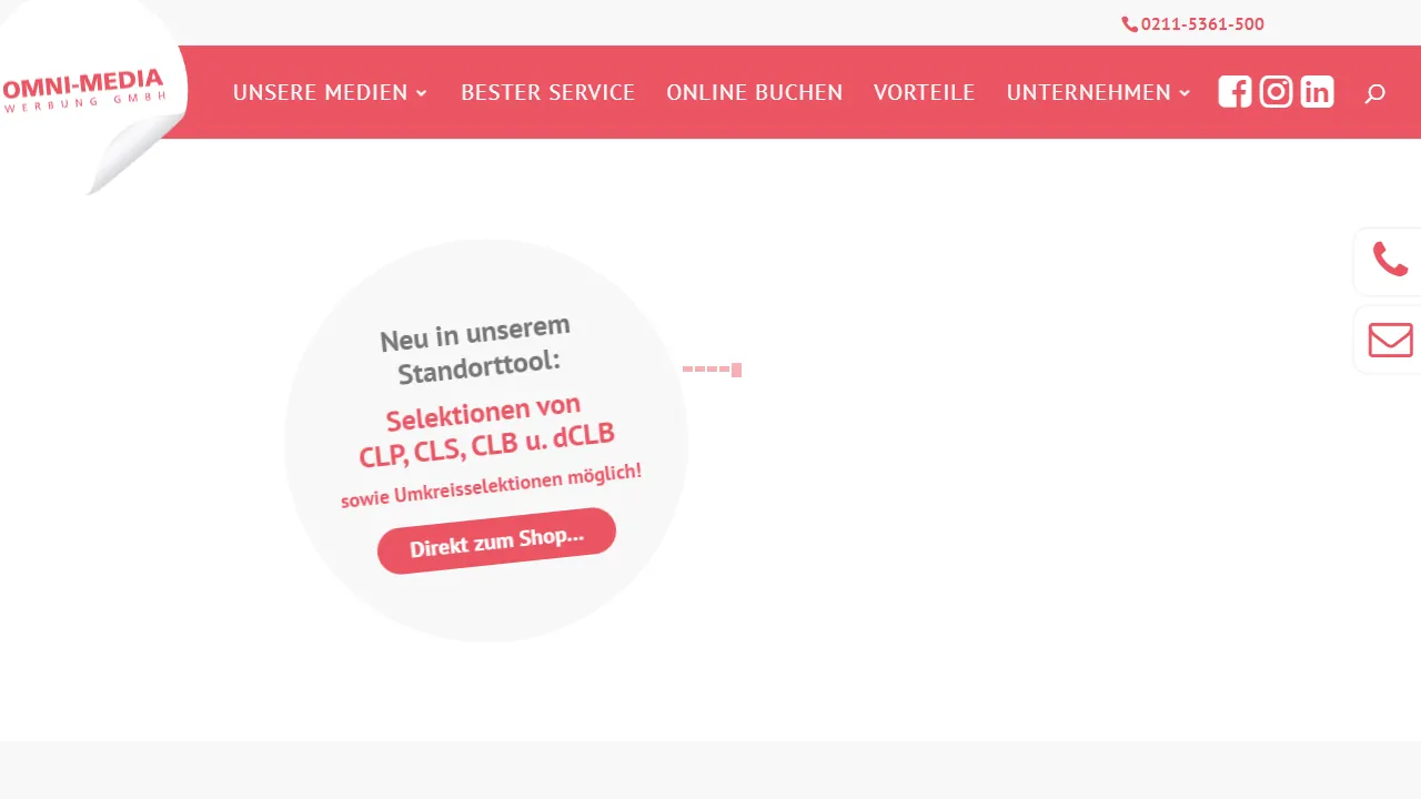 Screenshot of OMNI-MEDIA Werbung GmbH