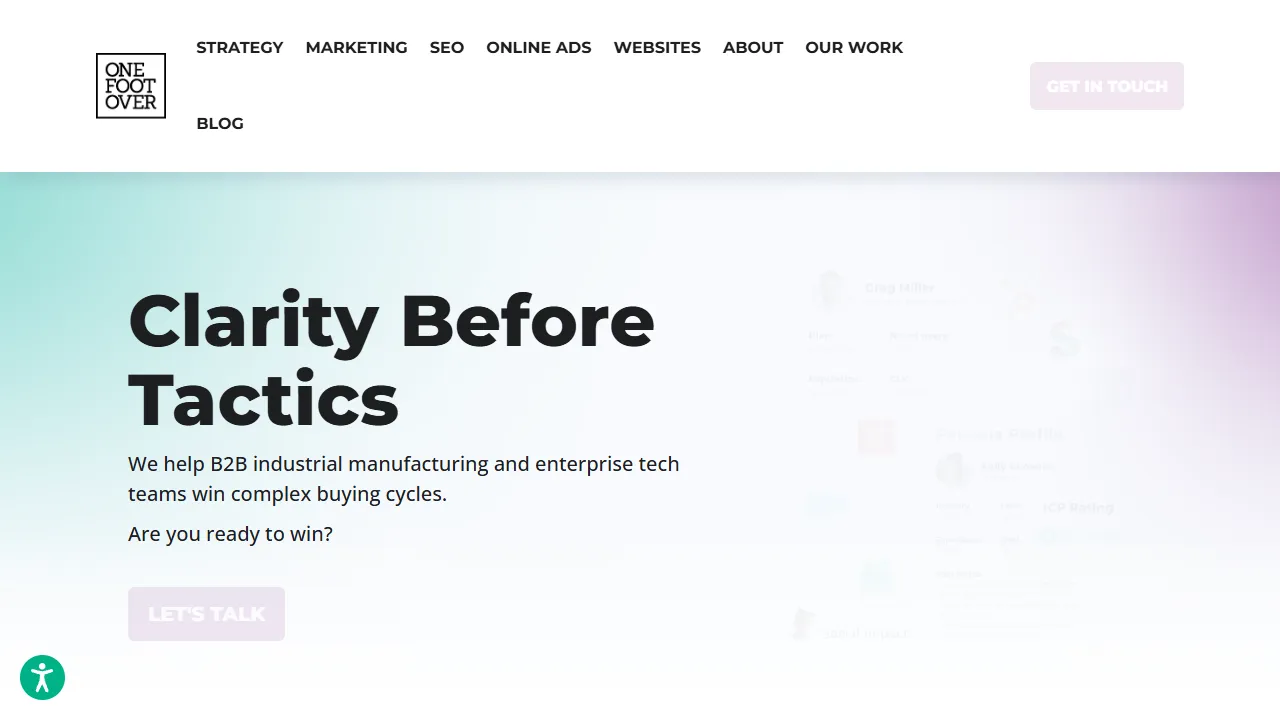 Screenshot of One Foot Over