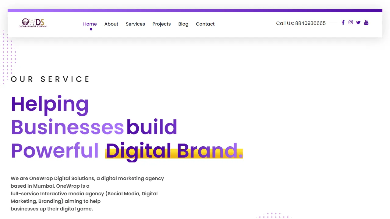 Screenshot of One Wrap Digital Solutions | Best Digital Marketing Agency in Mumbai