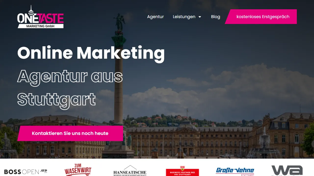 Screenshot of ONETASTE Marketing GmbH