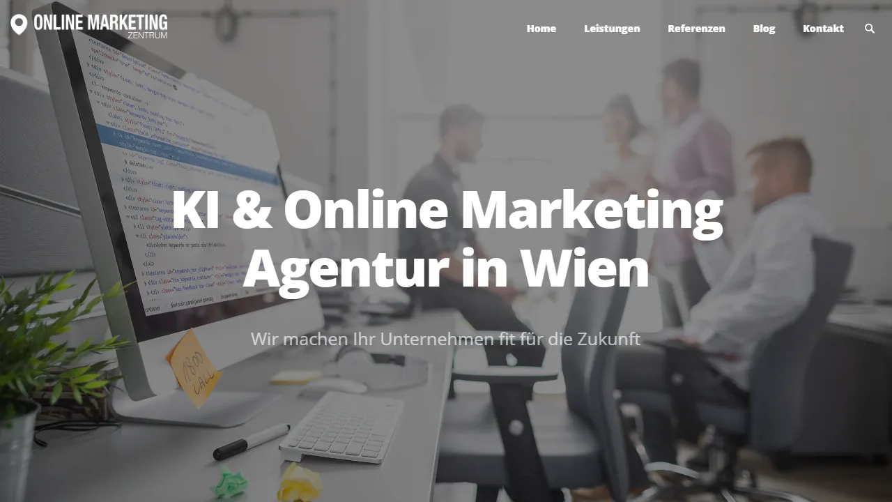 Screenshot of Online Marketing Zentrum Wien
