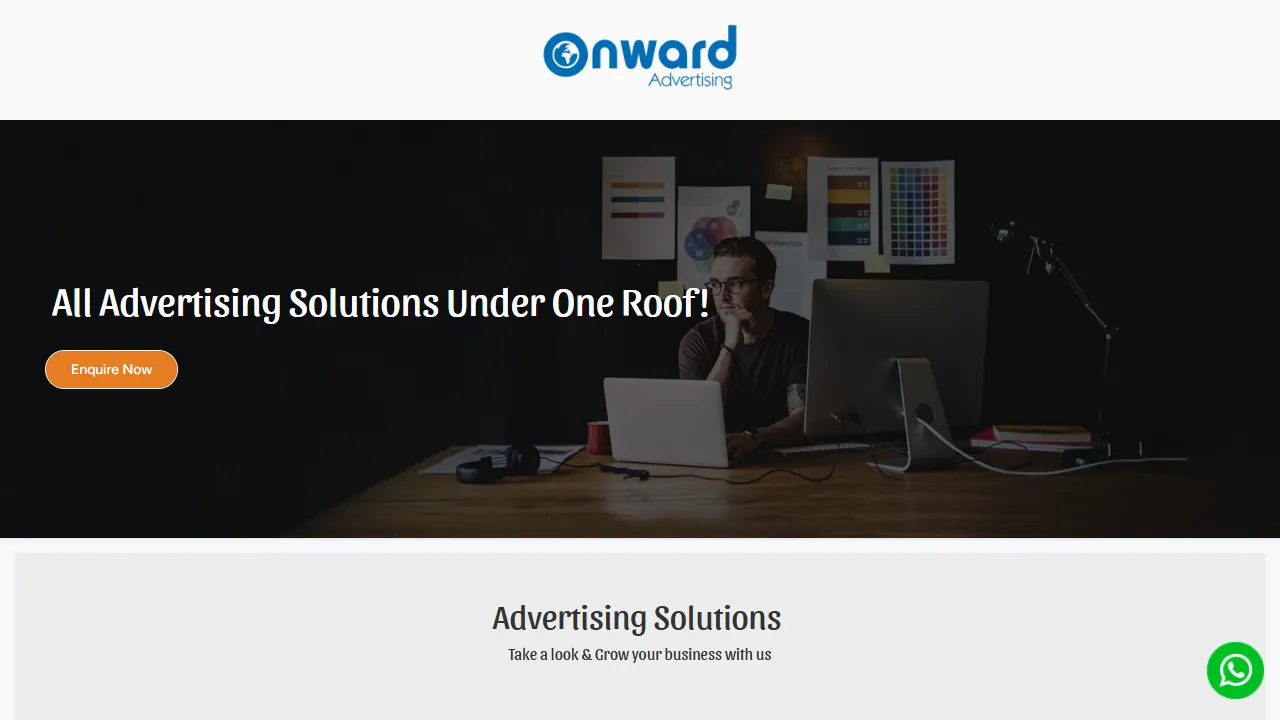 Screenshot of Onward Advertising