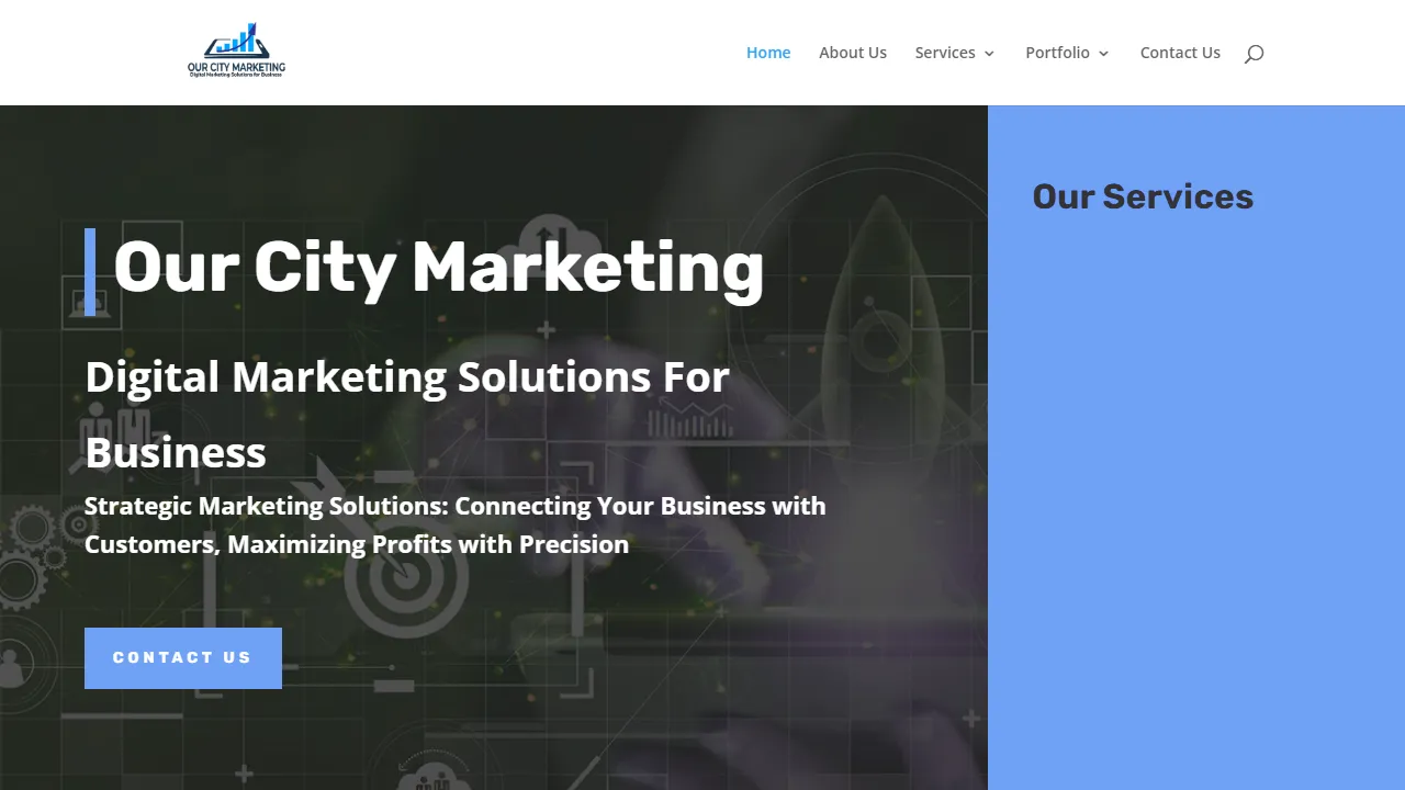 Screenshot of Our City Marketing