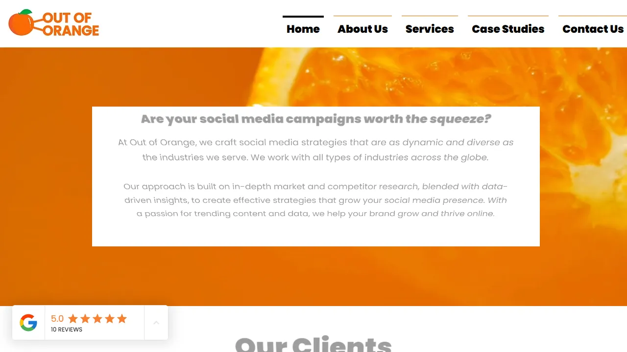 Screenshot of Out of Orange