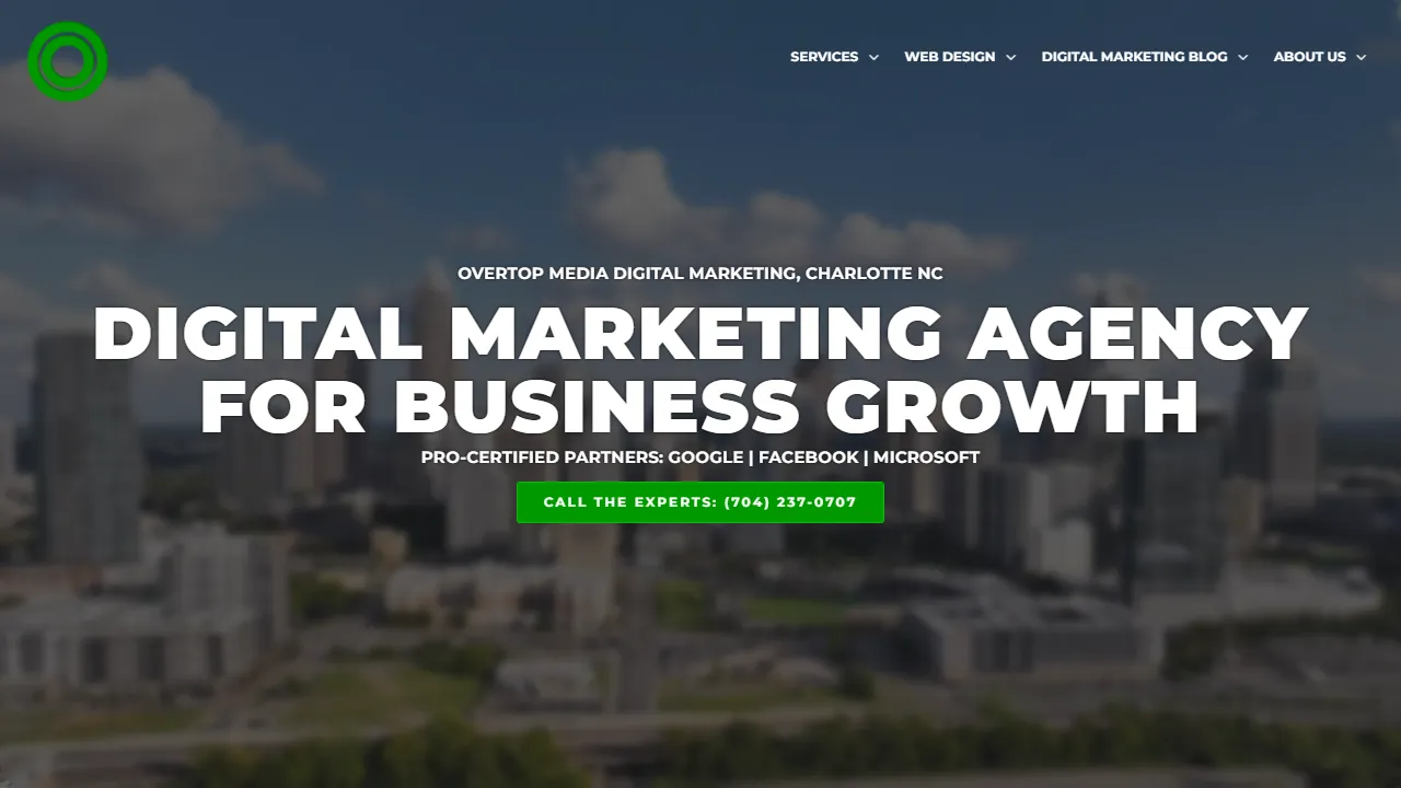 Screenshot of Overtop Media Digital Marketing