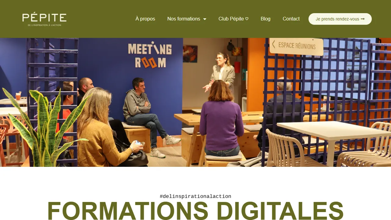 Screenshot of PÉPITE - Organisme de Formation certifié