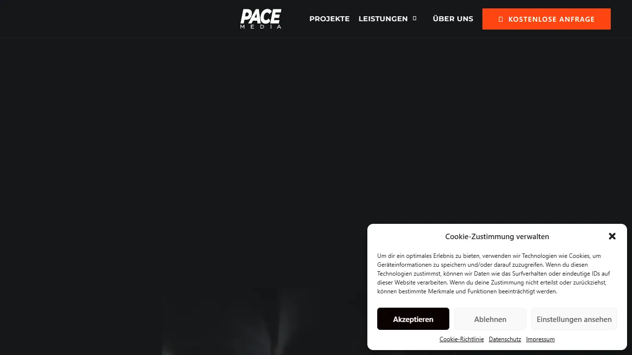 Screenshot of PACE Media