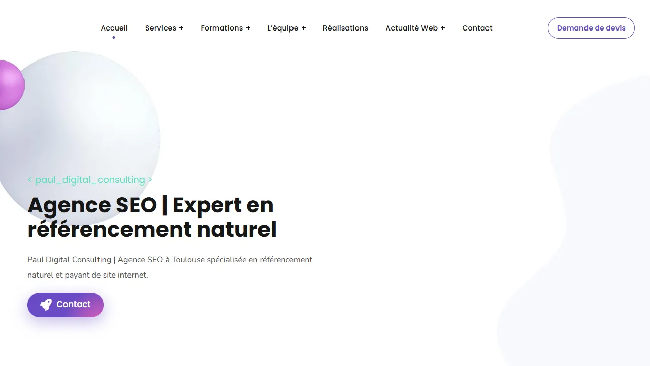Screenshot of Paul Digital - Agence SEO à Toulouse