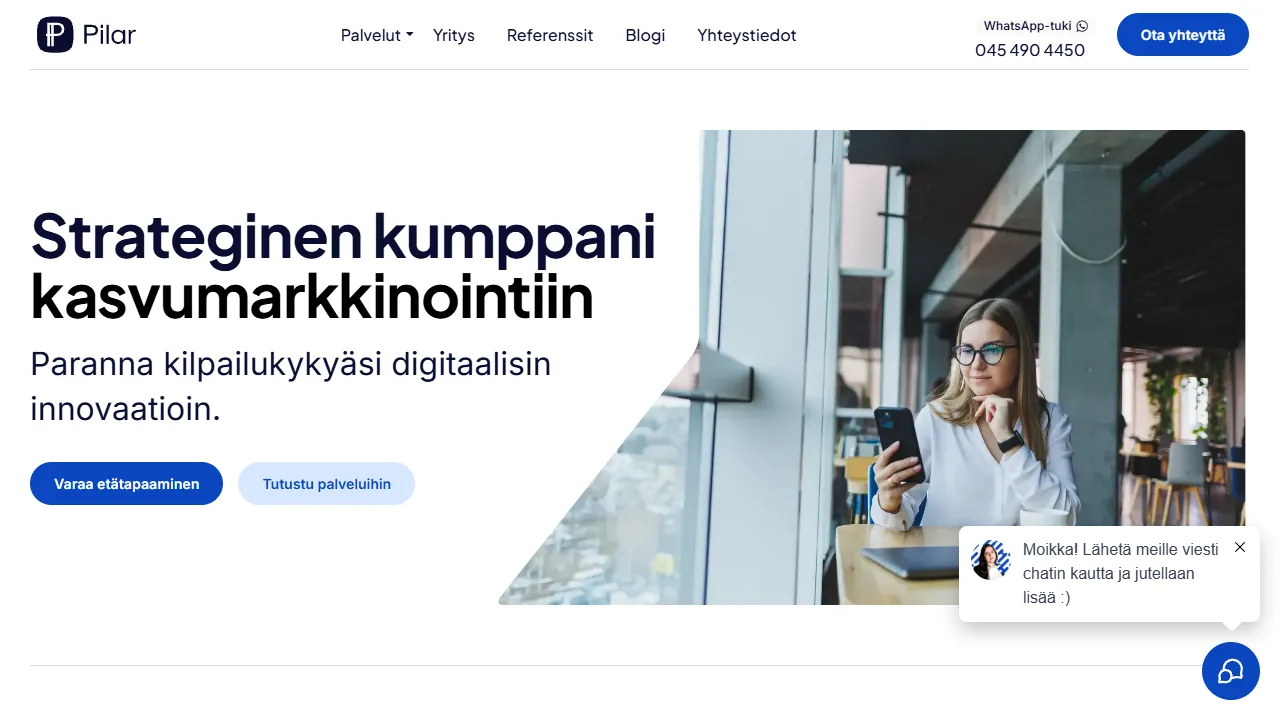 Screenshot of Pilar Marketing Oy