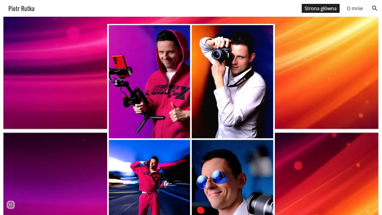 Screenshot of Piotr Rutka Foto/Video Marketing Social Media Kraków
