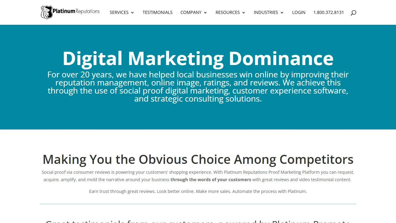 Screenshot of Platinum Reputations