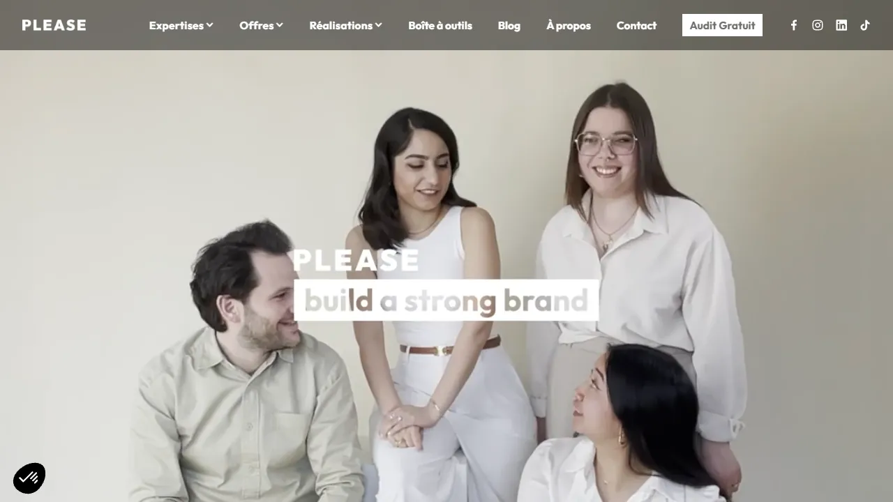 Screenshot of PLEASE Agency - Agence de communication Strasbourg