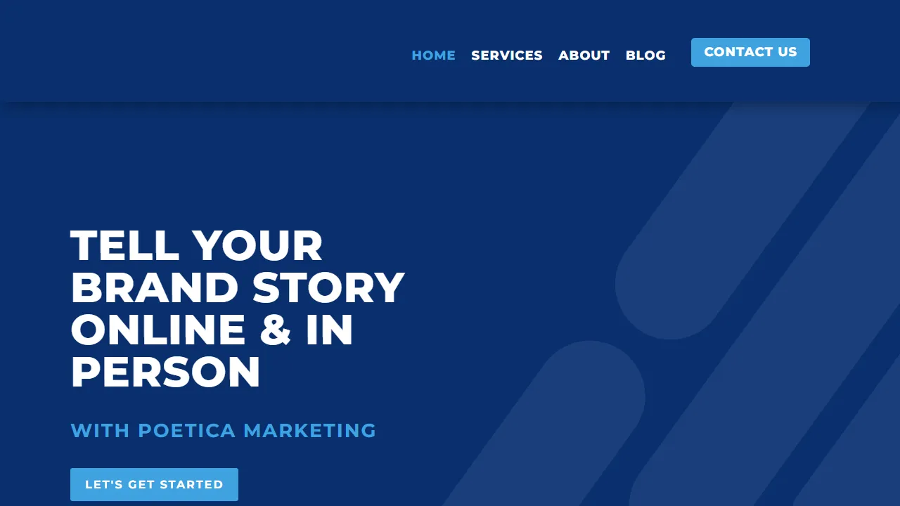 Screenshot of Poetica Marketing