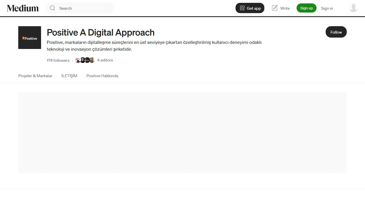 Screenshot of Positive A Digital Approach