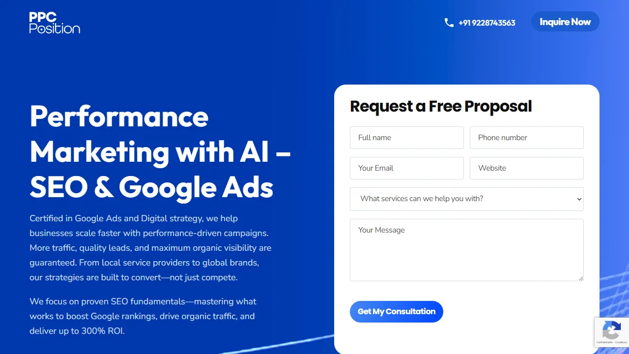 Screenshot of PPC Position