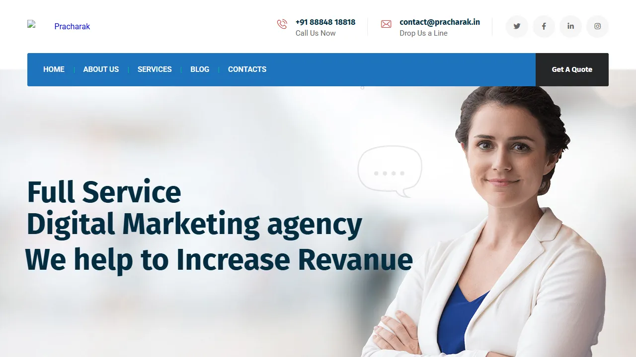 Screenshot of Pracharak - Digital Marketing Agency