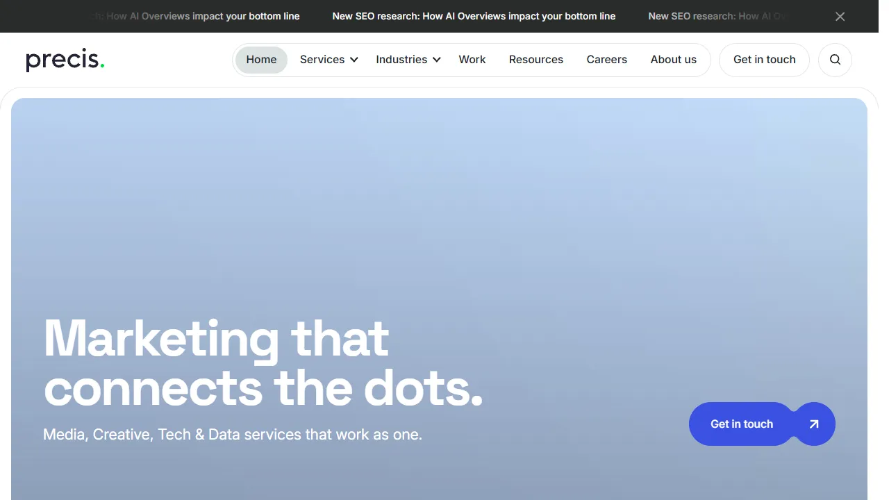 Screenshot of Precis