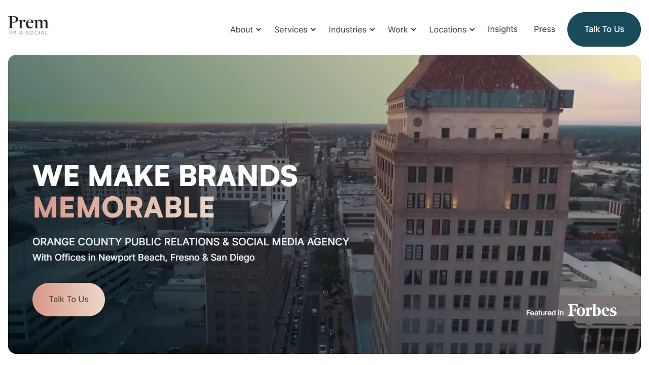 Screenshot of PREM PR & SOCIAL