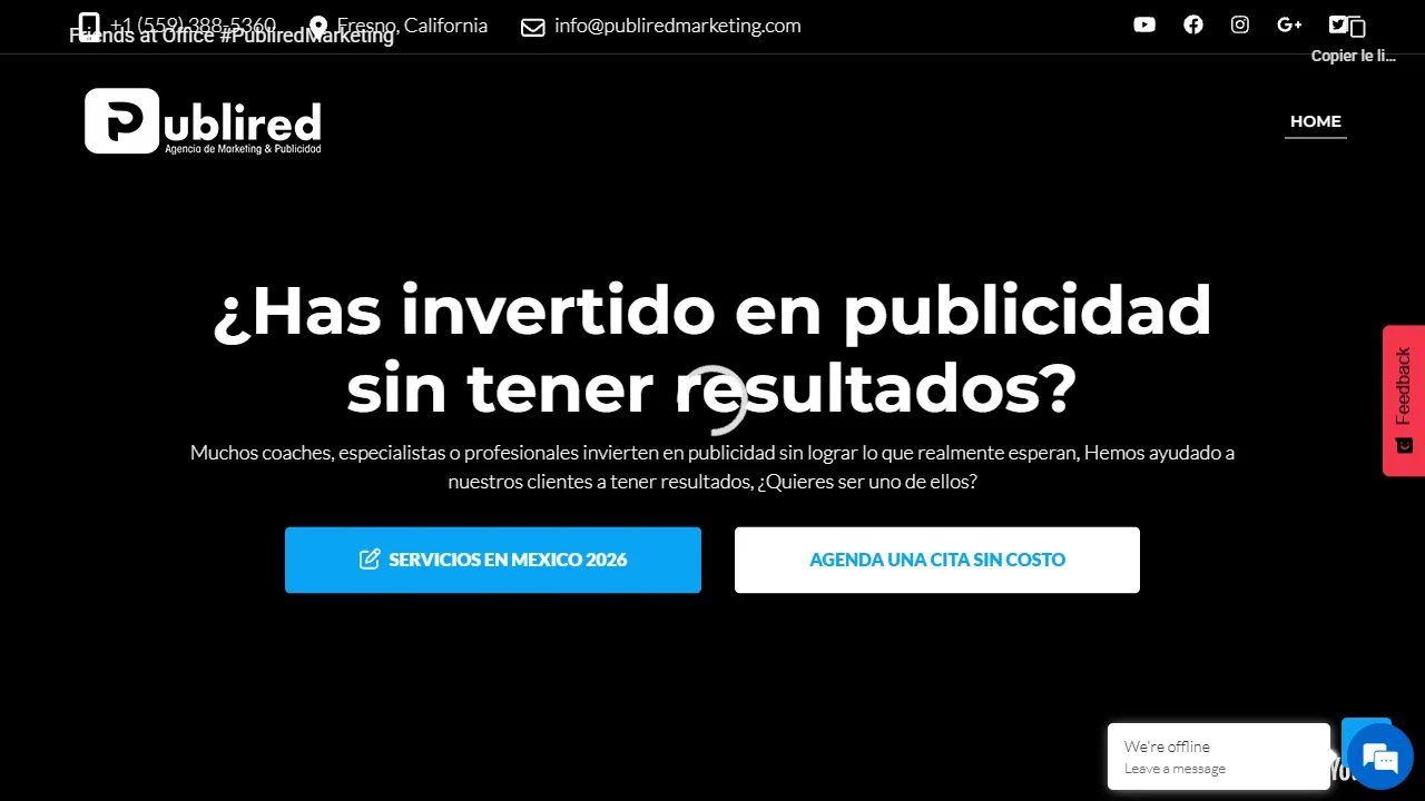Screenshot of Publired Marketing